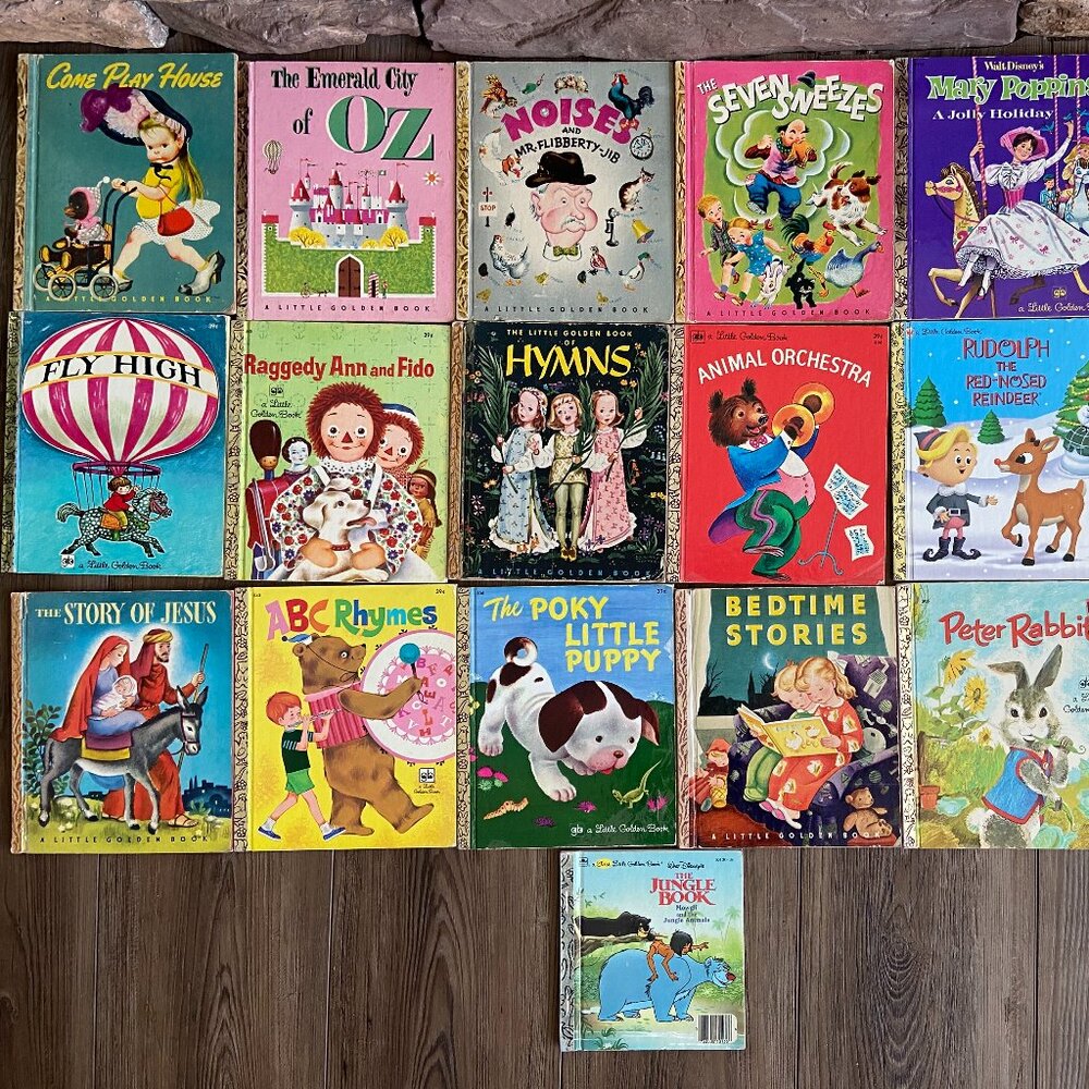 Antique/Vintage/Collectible LITTLE GOLDEN BOOKS Bundle - 19 Books Dating 1942-19 - Picture 4 of 6